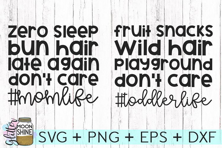 Download Mom And Toddler Life Bundle of 2 SVG DXF PNG EPS Cutting Files