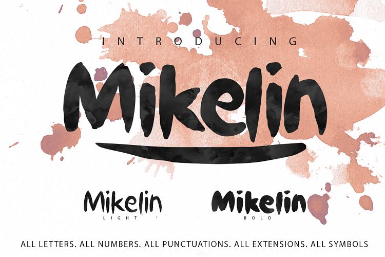 Mikelin Family Typeface + Extras