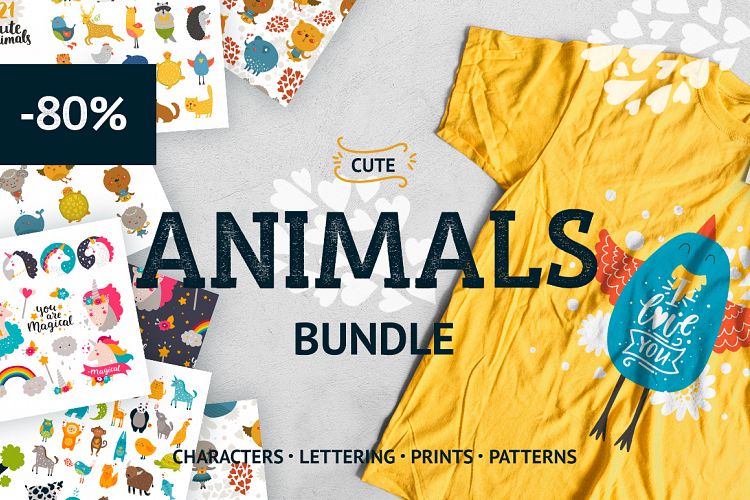 Cute Animals Bundle • 80% OFF