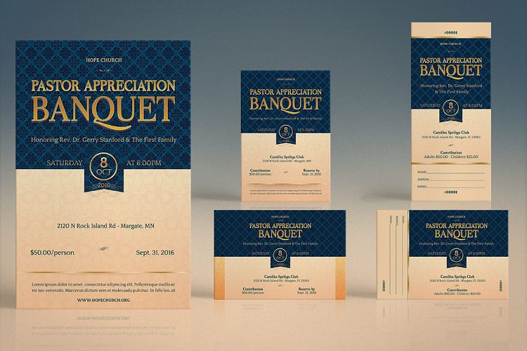 Pastor Appreciation Banquet Template Kit