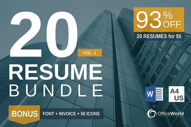 93% OFF | 20 Resume + BONUS 