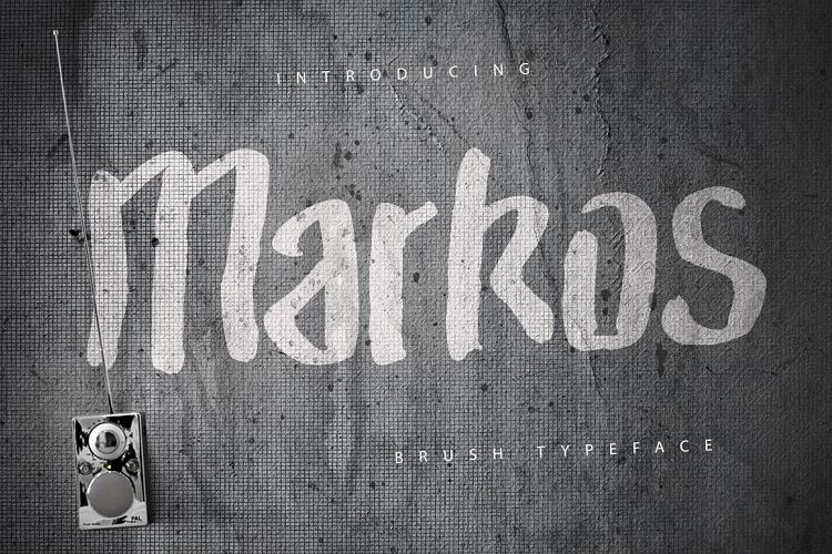 Markos Brush Typeface [-50% Intro]