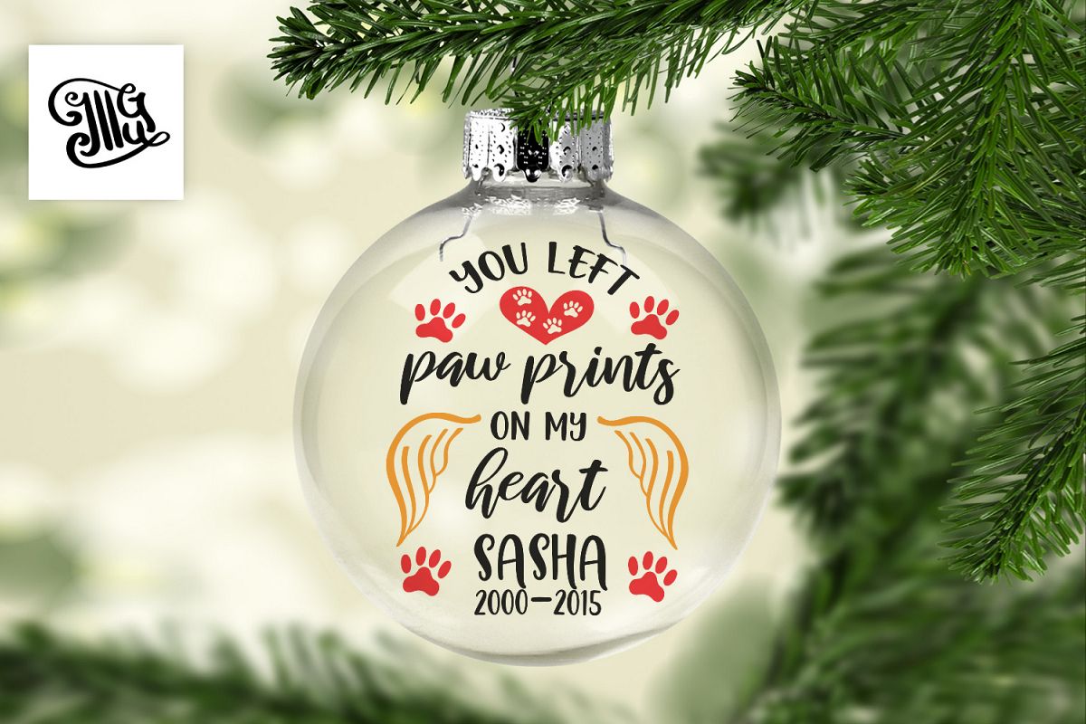 You left paw prints on my heart - Pet, cat, dog Memorial example image 1