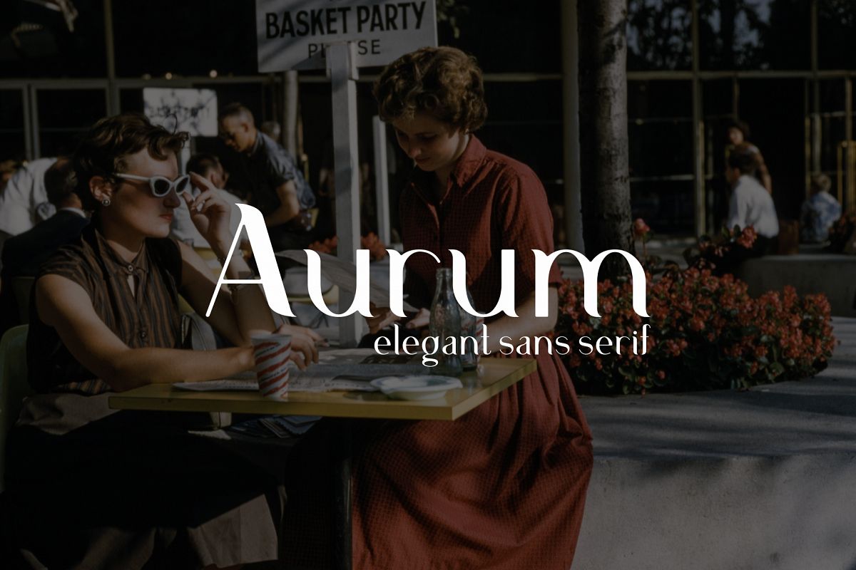 Aurum. Elegant Sans Serif typeface. example image 1