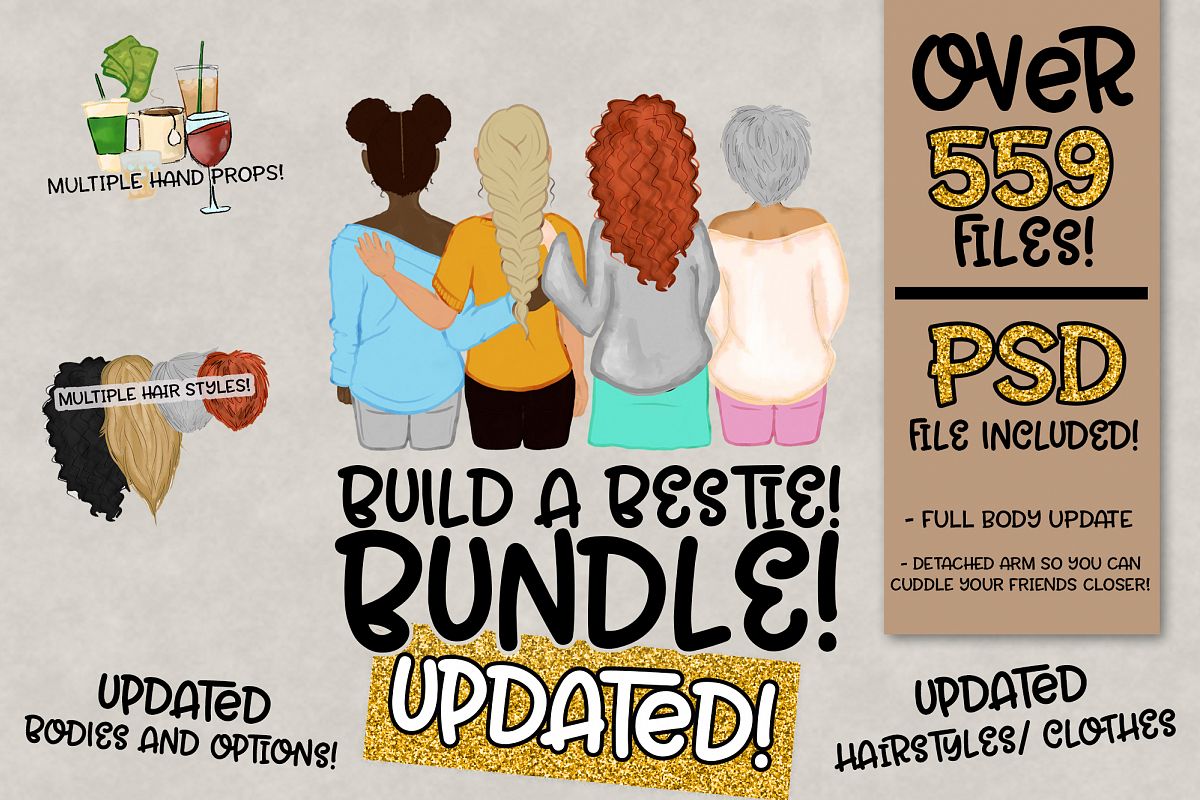 Build a Best Friend Bundle | Character Builder | Girlfriends example image 1
