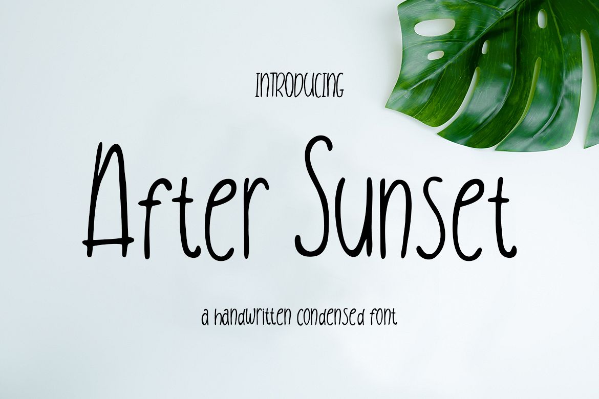 After Sunset Handwritten Condensed example image 1