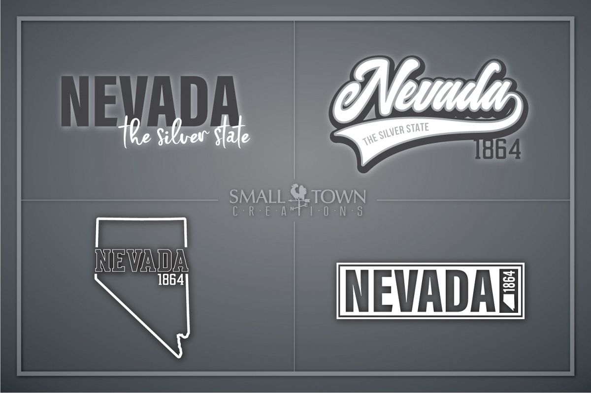 Nevada, The Silver State - slogan, Logo, PRINT, CUT & DESIGN example image 1