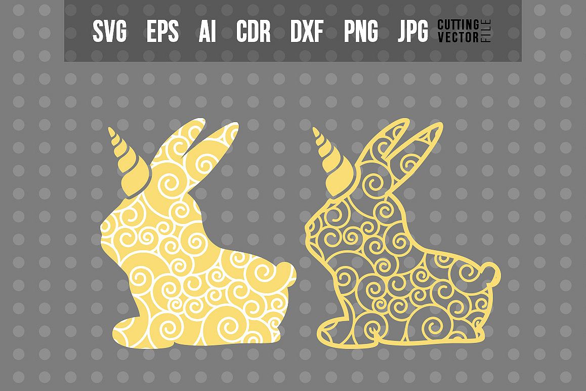 Bunny Unicorn - With Decorative Ornaments example image 1