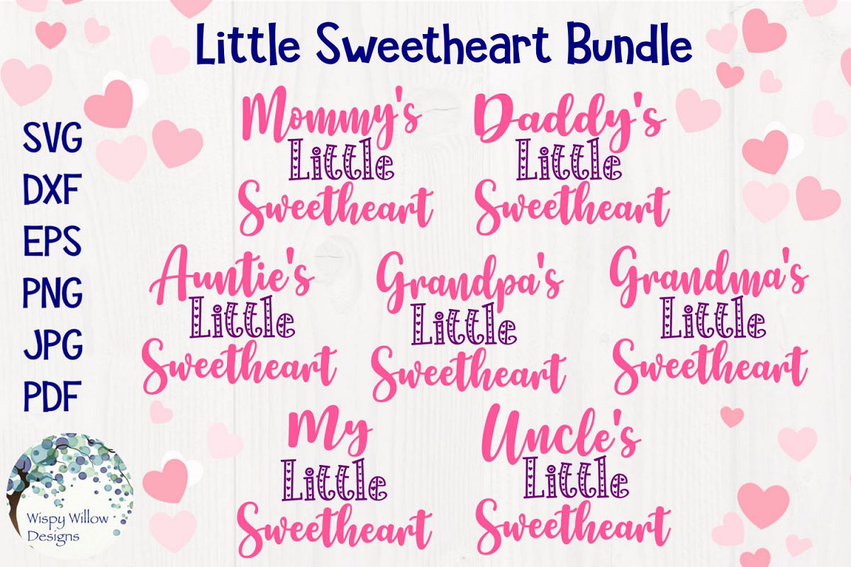 Little Sweetheart SVG Bundle | Valentine's Day example image 1