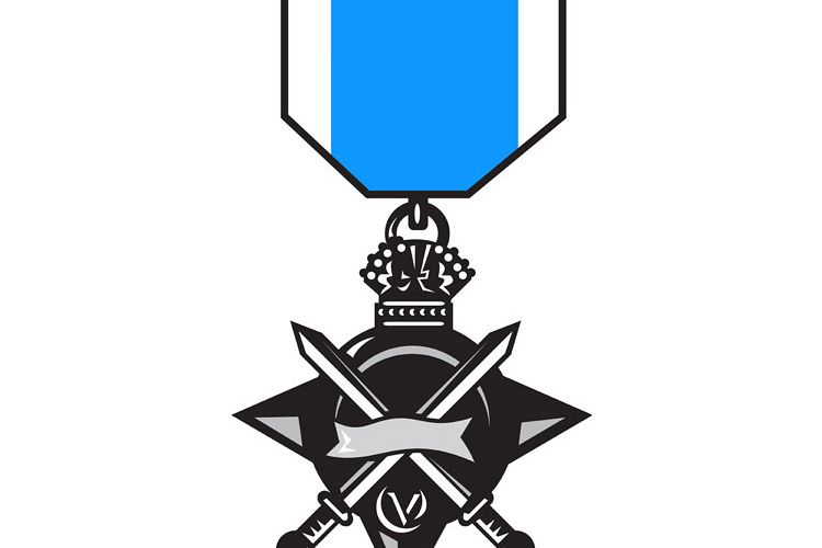 military medal of bravery crossed swords example image 1