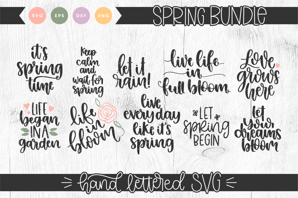 Hand Lettered Spring Bundle example image 1
