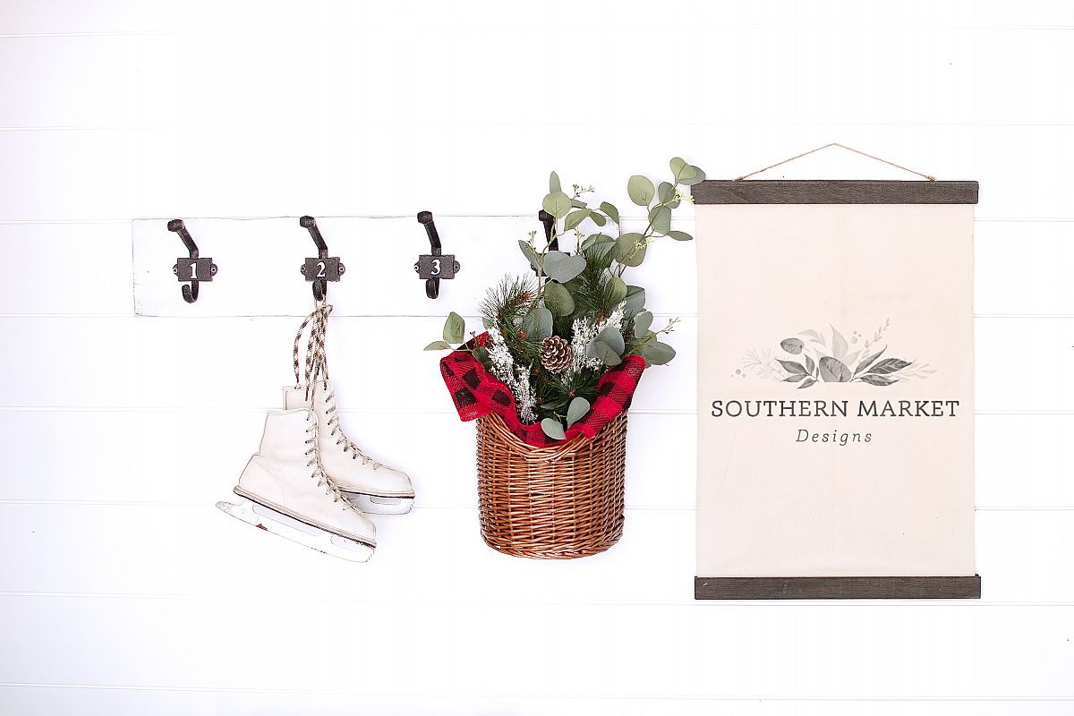 Christmas Canvas Banner Sign Mock Up Styled Photography example image 1