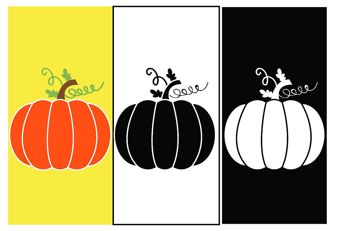 Pumpkin 3 Design - SVG Cut File - T shirt , Mug,Design example image 1