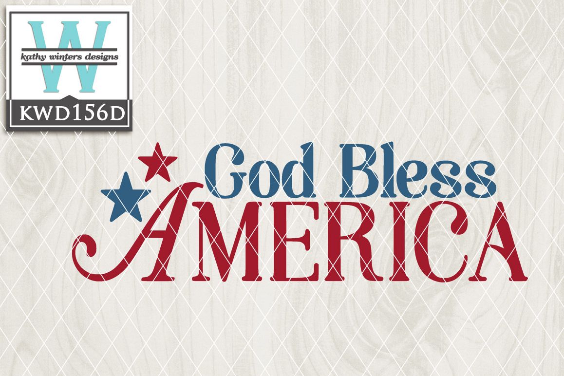 Patriotic Cutting File KWD156D example image 1