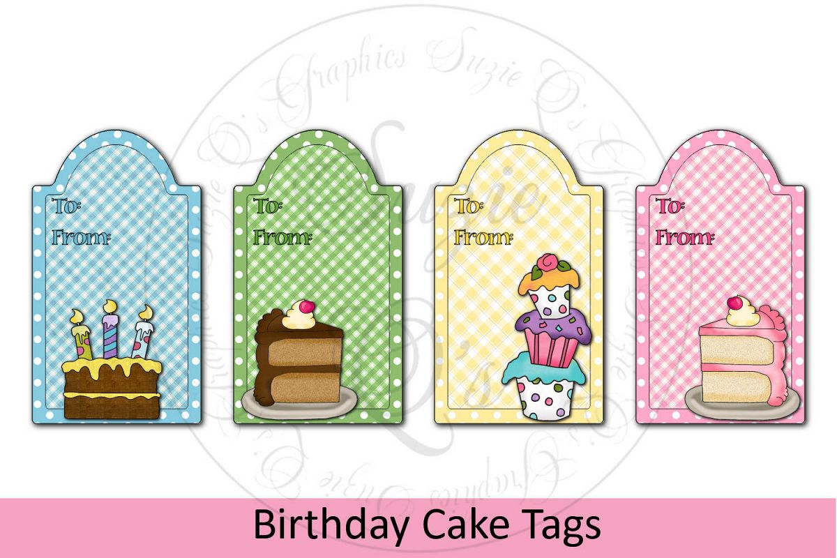 Birthday Cake Tags example image 1