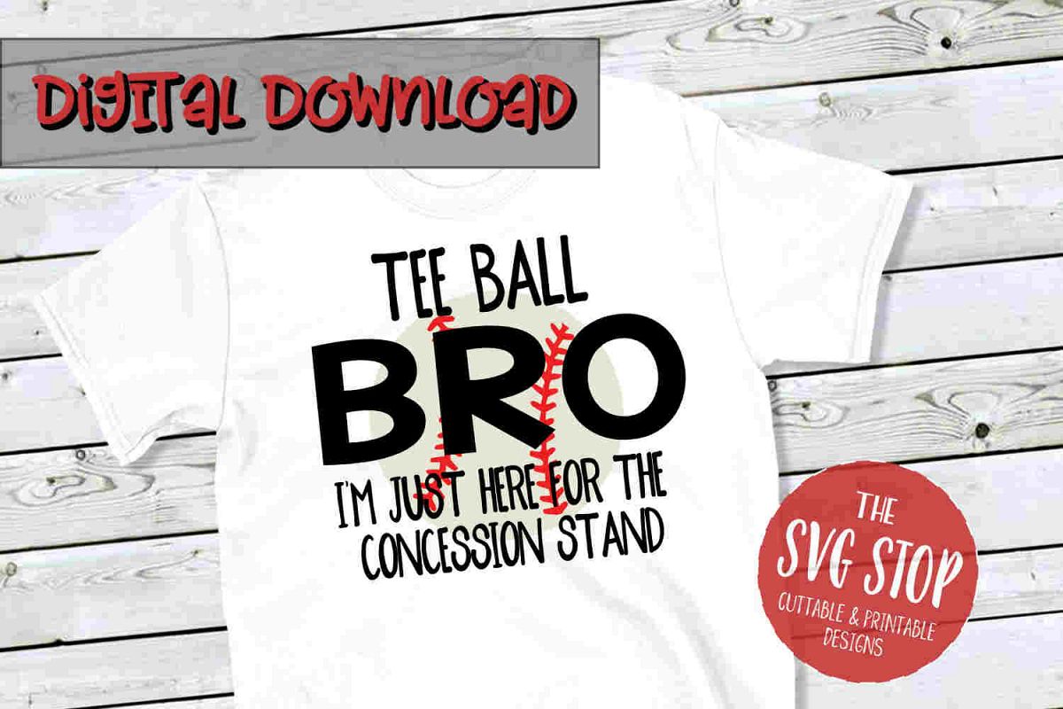 Teeball Bro -SVG, PNG, DXF example image 1