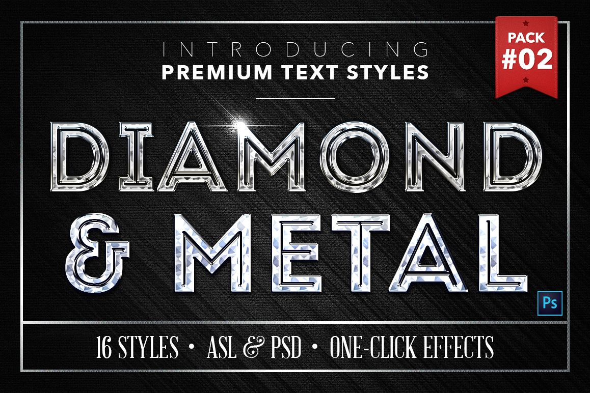 Diamond & Metal #2 - 16 Text Styles example image 1