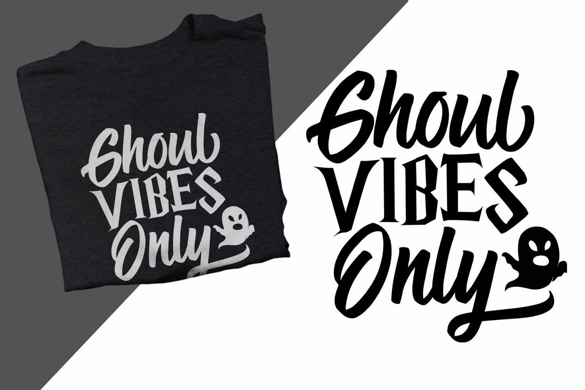 Ghouls Vibes Only Halloween Printable example image 1