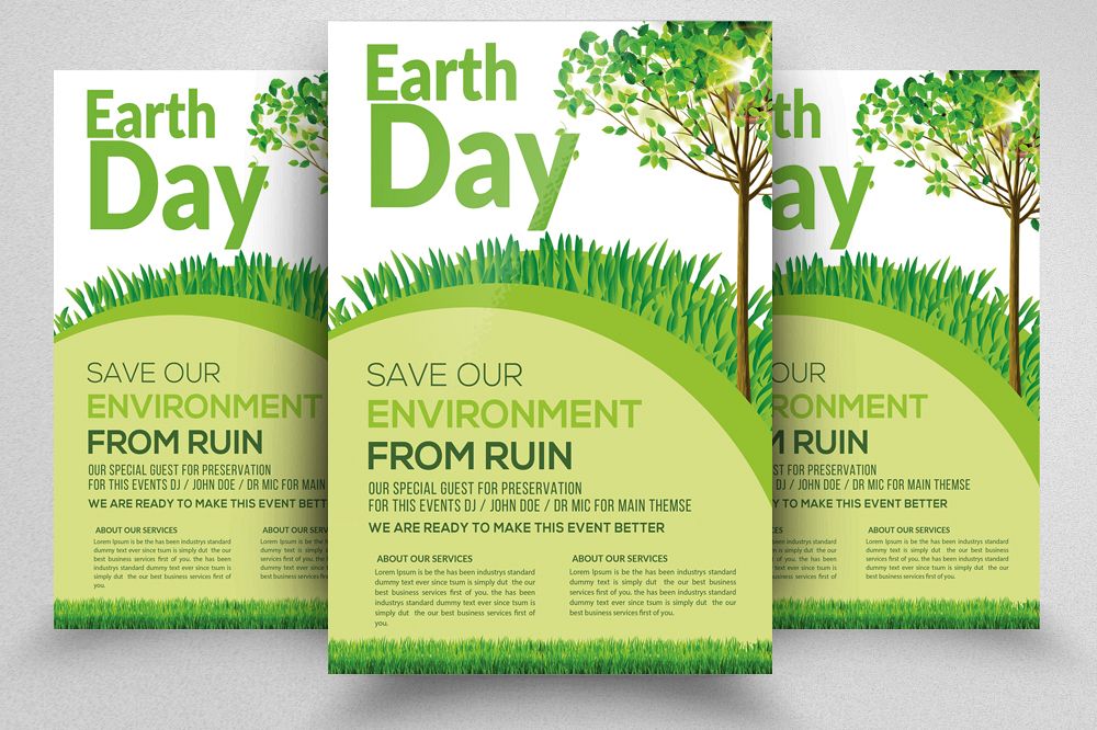 Earth Day Flyer Template