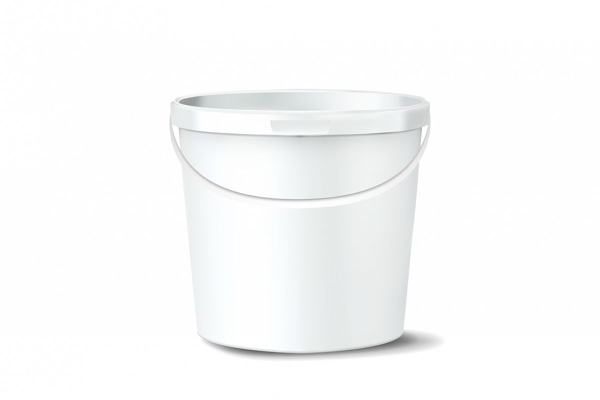 blank plastic buckets