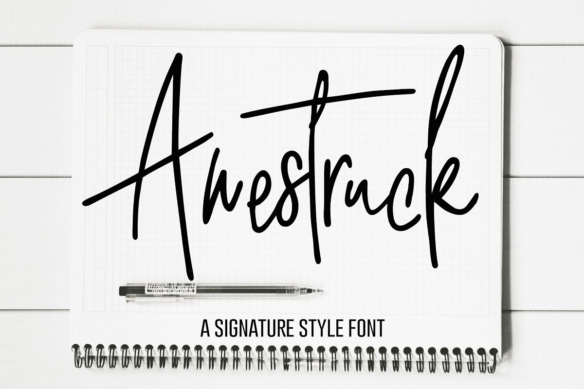 Awestruck Signature Style Font example image 1