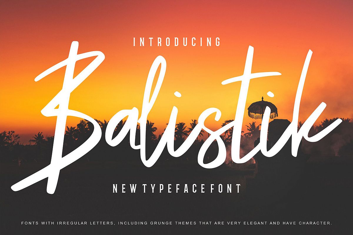 Balistik | Modern Script Font example image 1