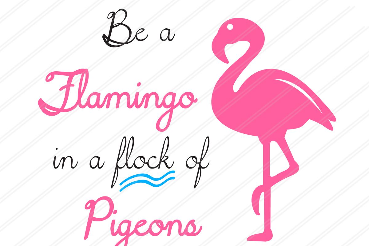 flamingo svg drinkign