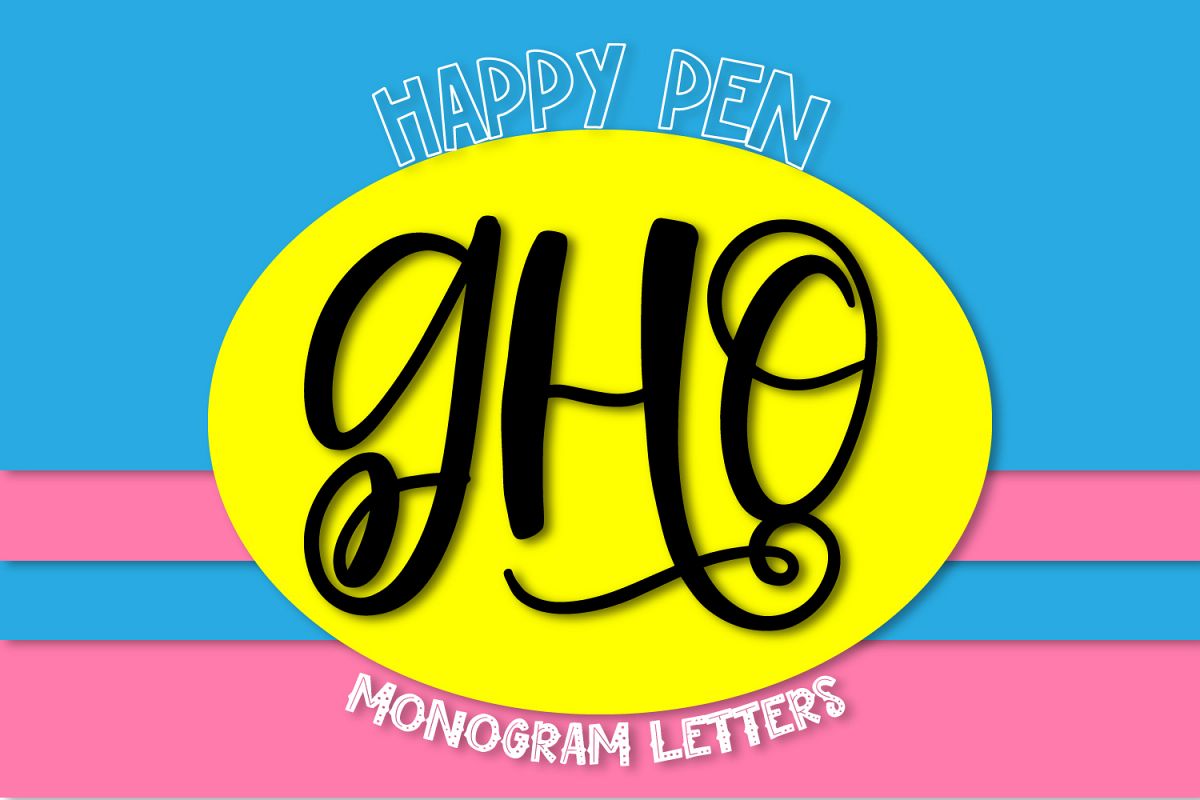 Happy Pen - A Monogram Font example image 1