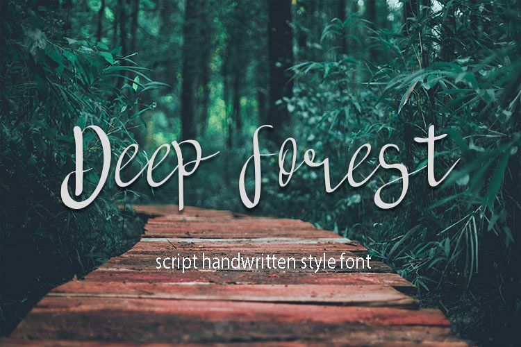 deep forest script handwritten font example image 1
