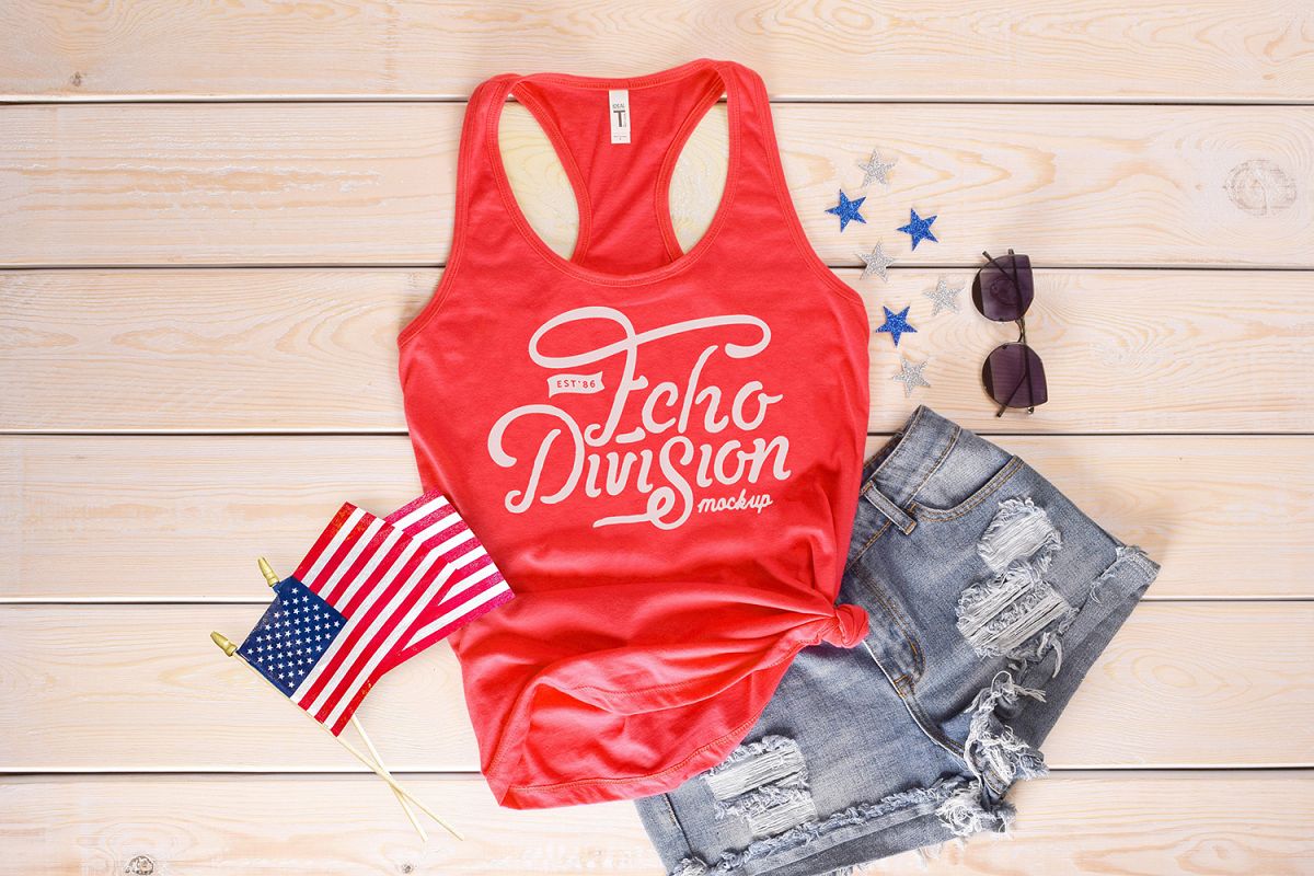 4th Of July - Tank top Mockup - Next Level - 1533 example image 1