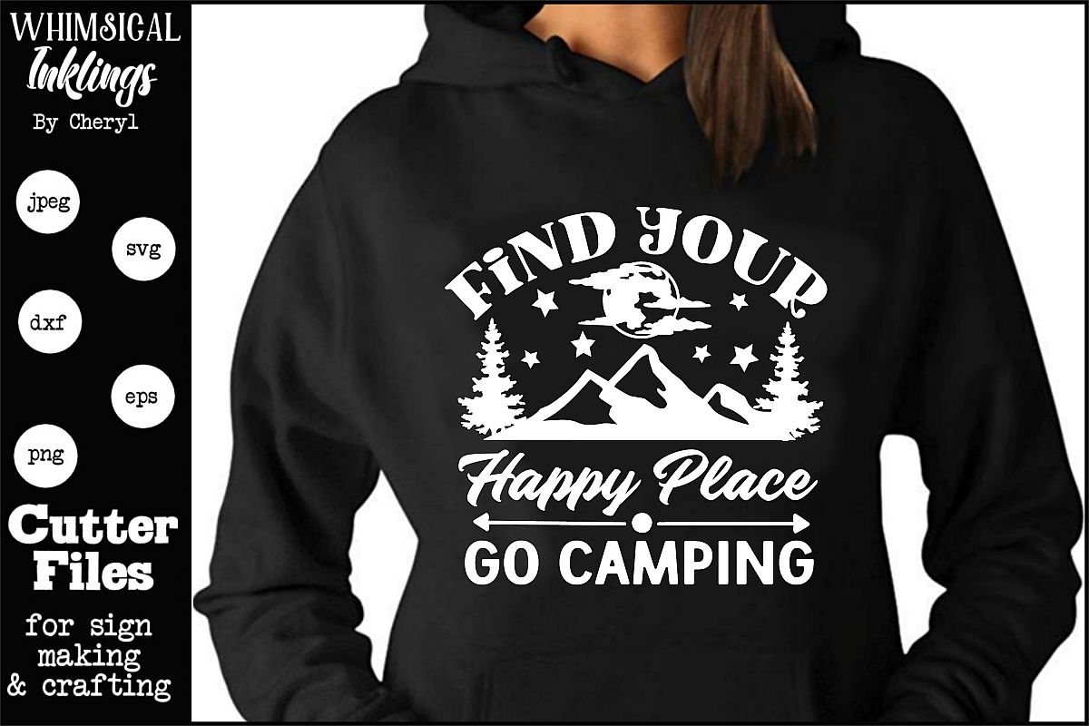 Download Find Your Happy Place Camping Svg