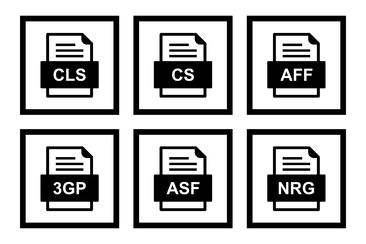 Set Of File Formats Icons example image 1