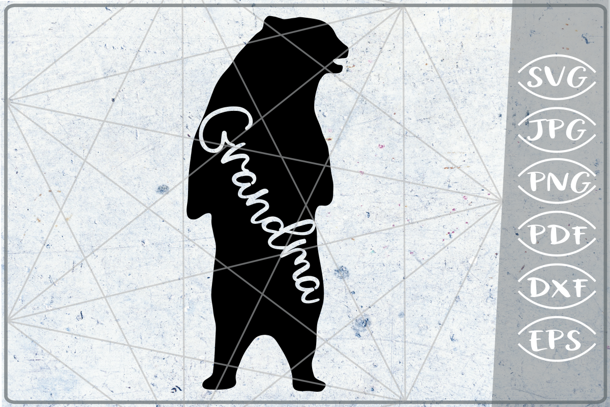 Grandma Bear SVG Cutting File Mother's Day svg png cricut example image 1