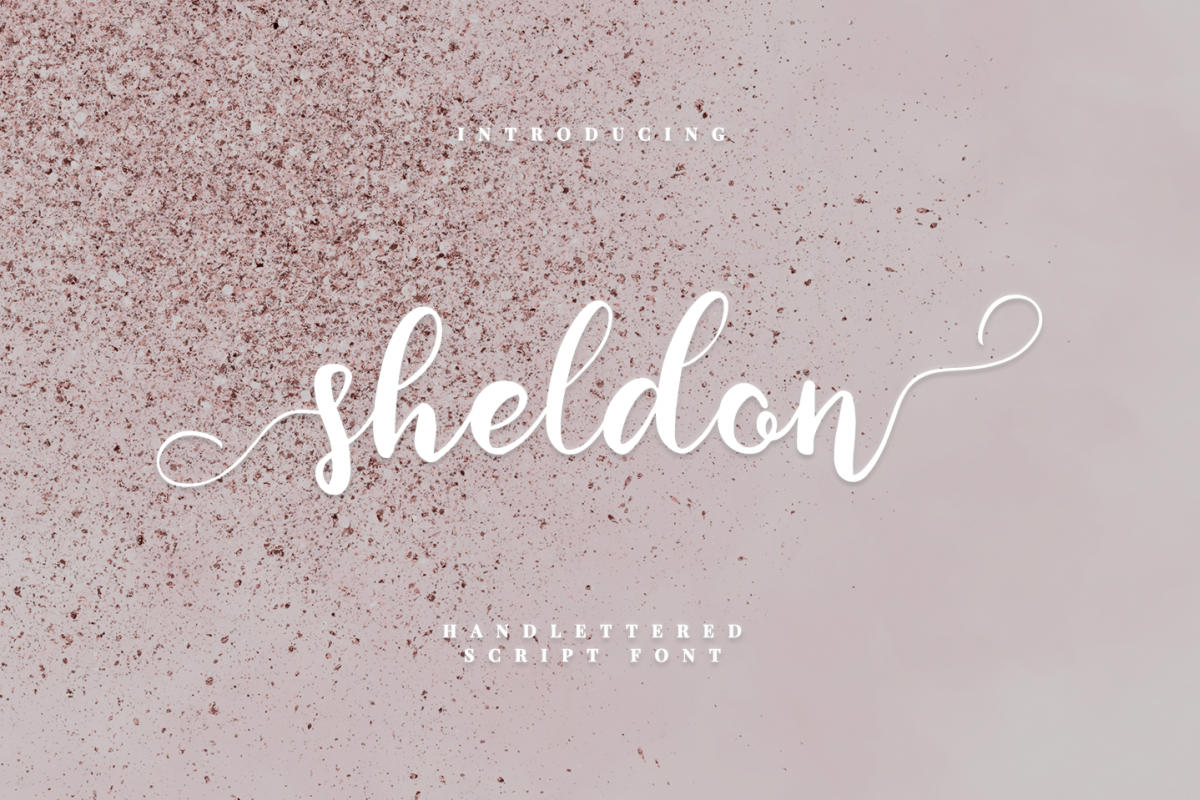 sheldon - script font example image 1