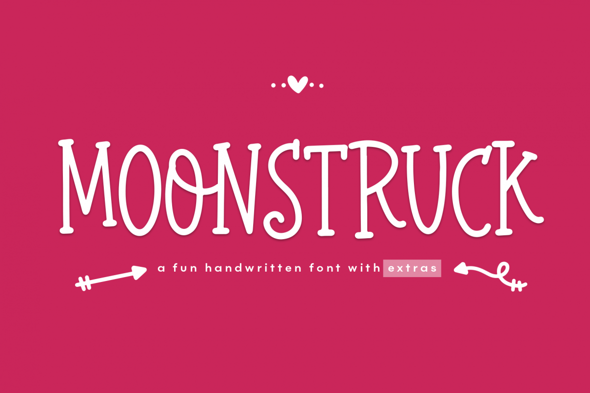 Moonstruck - A Fun Handwritten Font with Extras example image 1