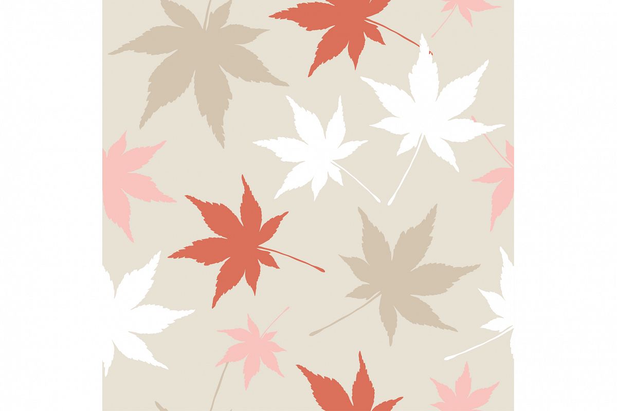 Seamless vector background with decorative leaves. Print. Cloth design, wallpaper. example image 1