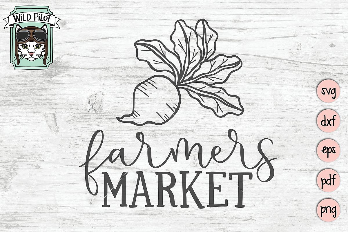 Farmers Market SVG, Farm Cut file, Kitchen, Vegetable, Beet example image 1