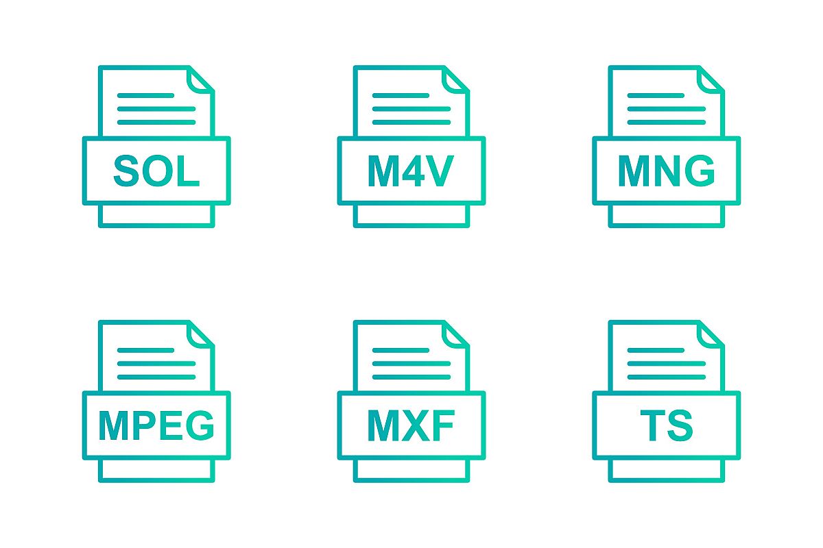 Set Of File Formats Icons example image 1