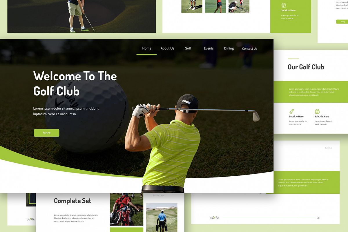 Golfie Golf Google Slide Presentation example image 1