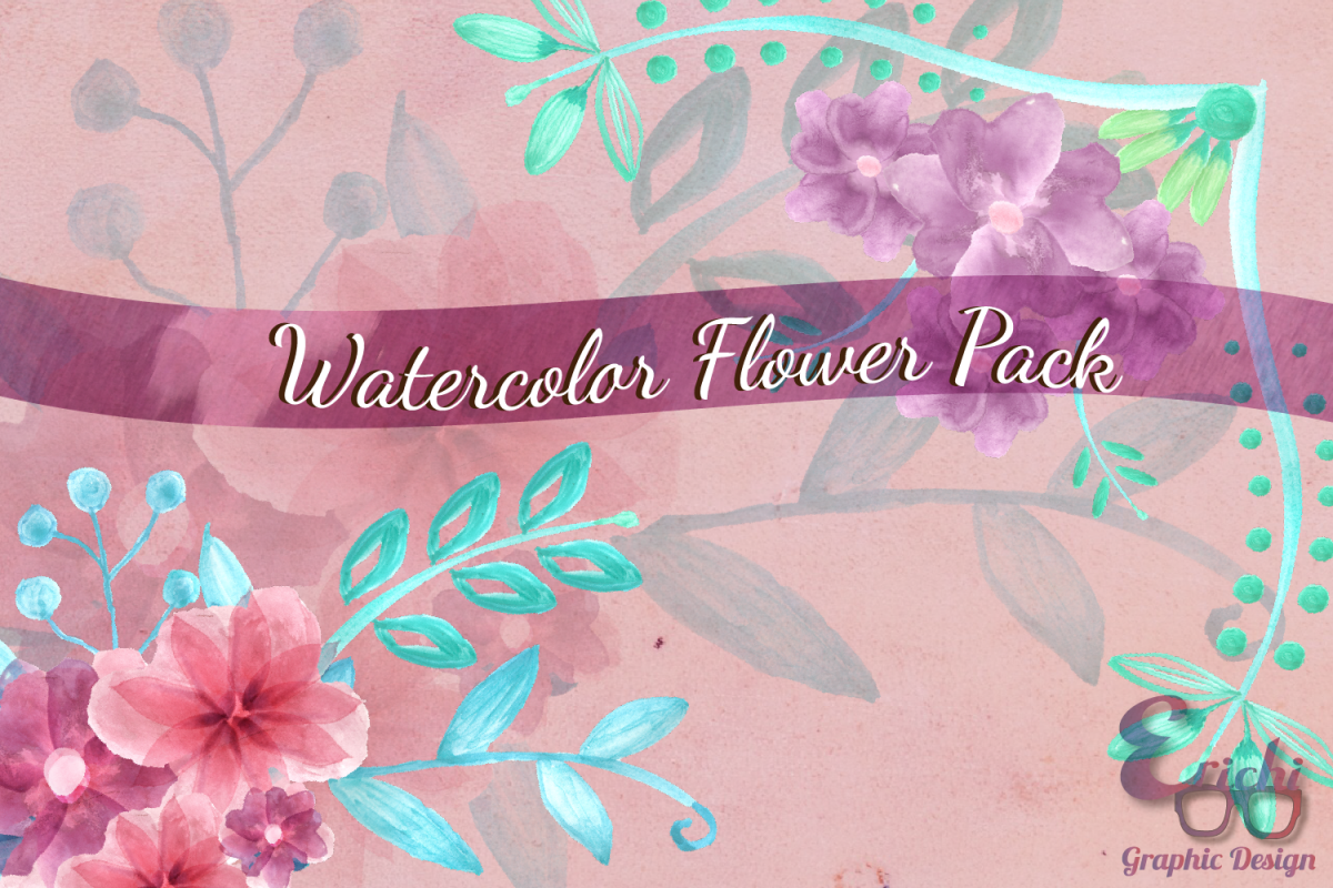 Watercolor Flower Pack example image 1