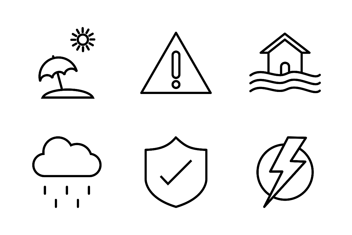 Set Of Weather And Season Icons example image 1