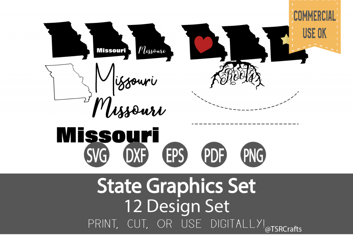Missouri State Graphics Set - Clip Art and Digital Cut example image 1