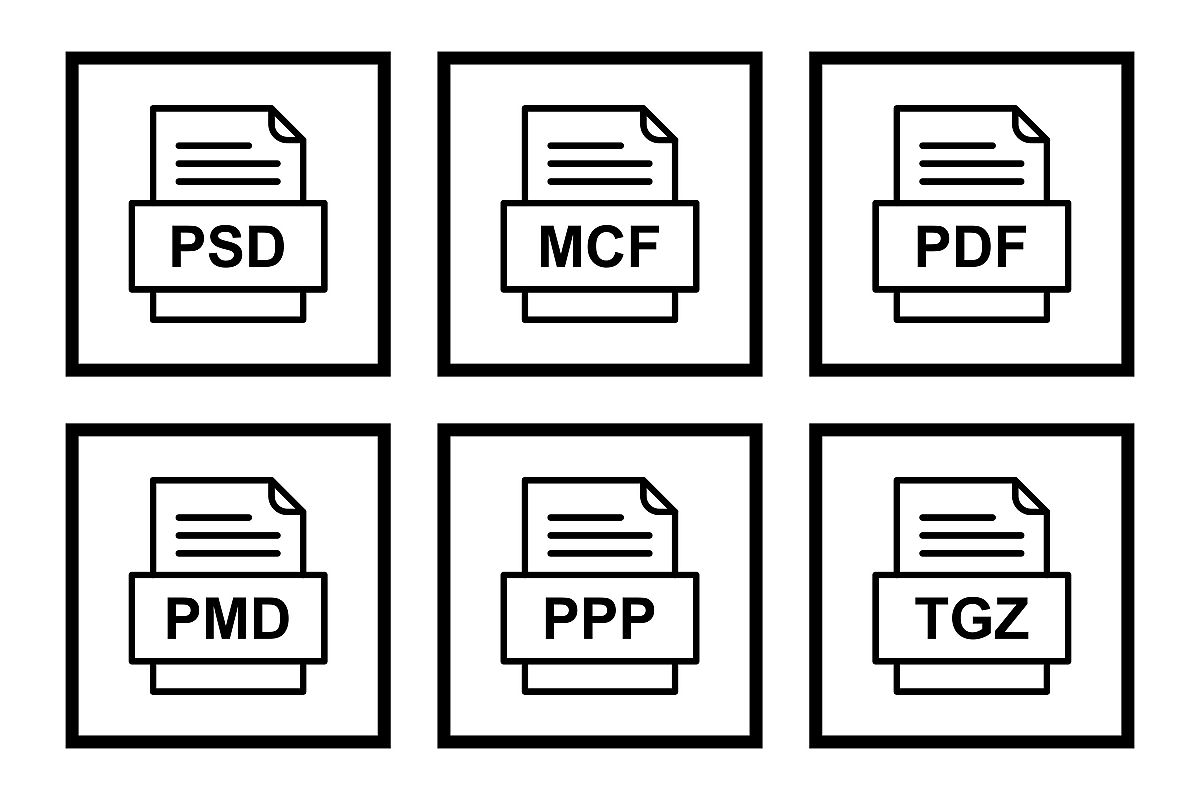 Set Of File Formats Icons example image 1