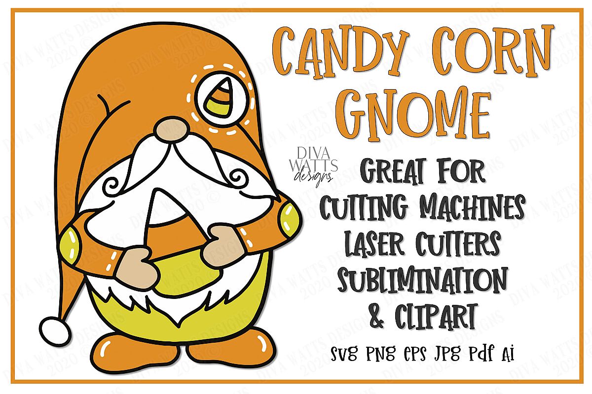 Download Candy Corn - Halloween Gnome - Fall - Thanksgiving - SVG EPS