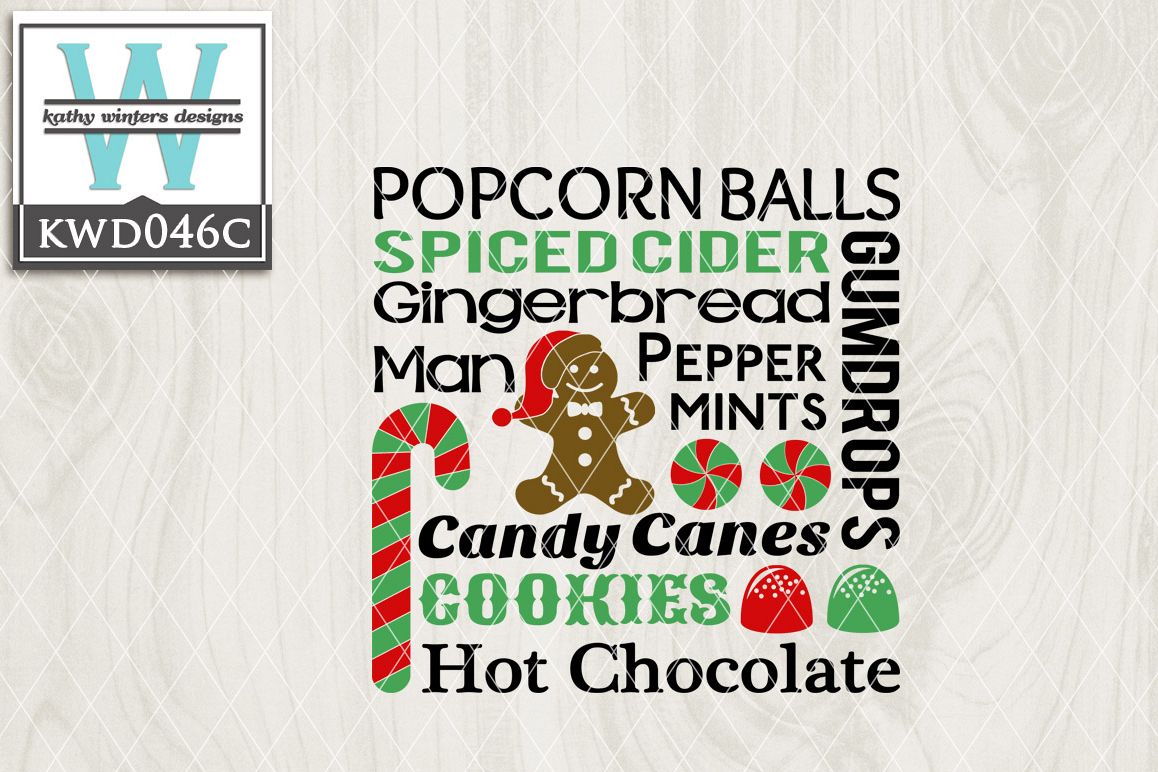Christmas Cutting File KWD046C example image 1