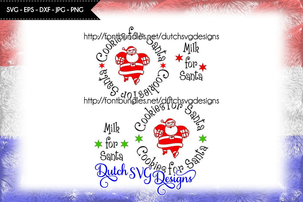 Cut File Cookies Milk For Santa Santa Svg Christmas Svg