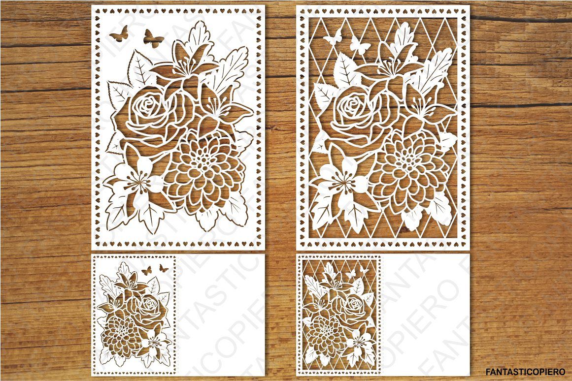 Download Floral Greeting Card 3 SVG files for Silhouette and Cricut.