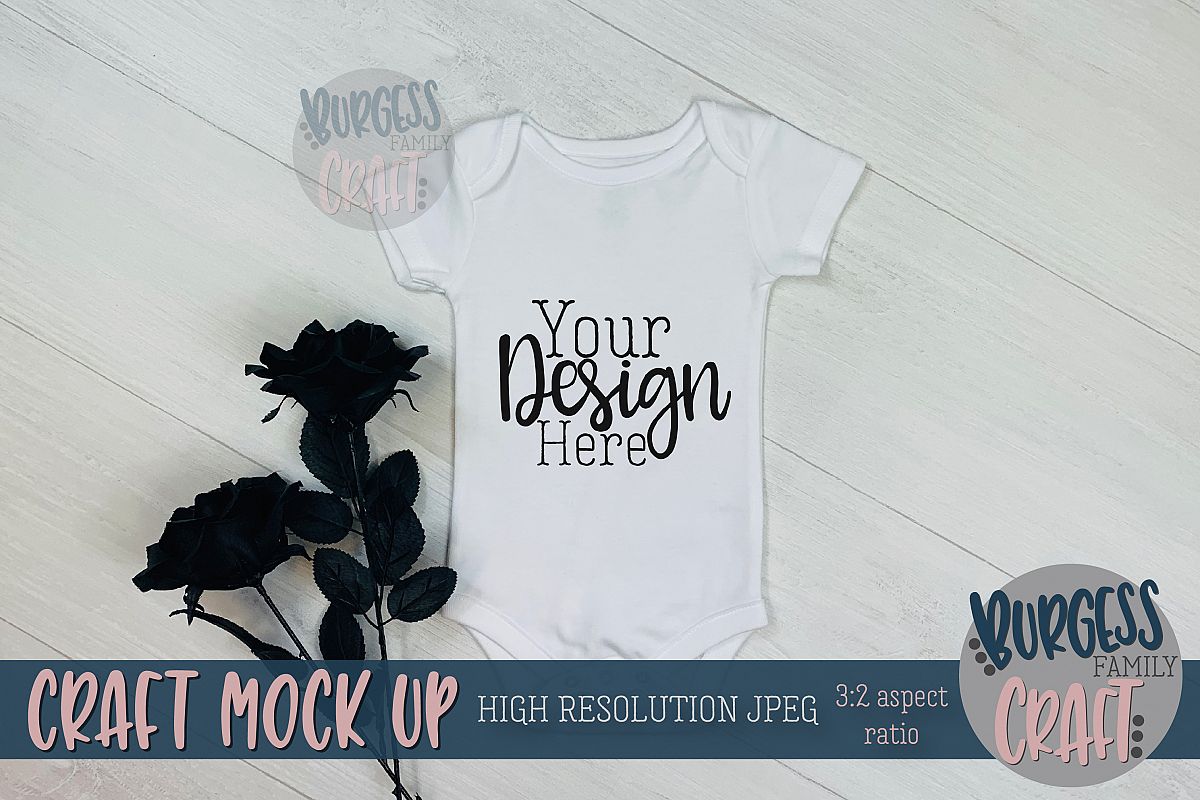Halloween baby bodysuit Craft mock up | High Res JPG example image 1