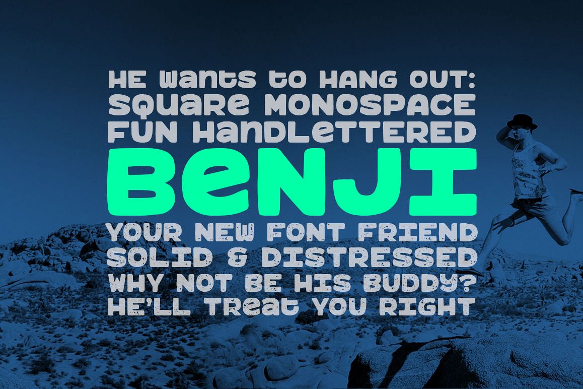 Benji - a bold, fun monospace font! example image 1