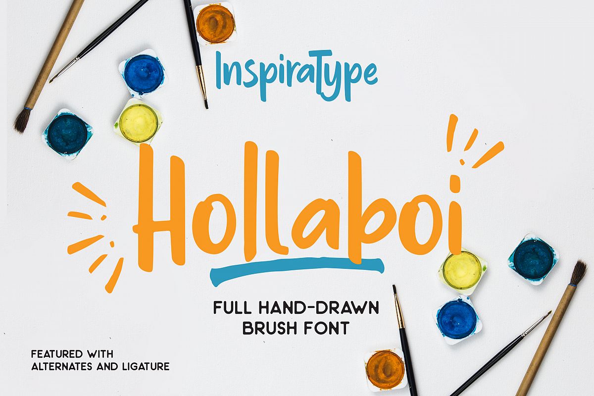 Hollaboi - A Hand-Drawn Brush Font example image 1